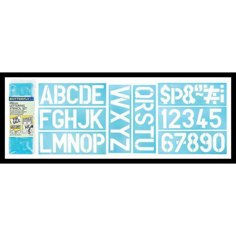 BUTTERFLY ALPHABET LETTER TEMPERING STENCIL RULER SCREEN PRINTING JUMBO LETTER PRINTING
