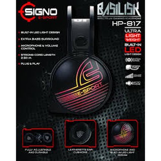 My Siam Shop HEADSET (หูฟัง) SIGNO HP-817 (BLACK) โปรโมชั่น