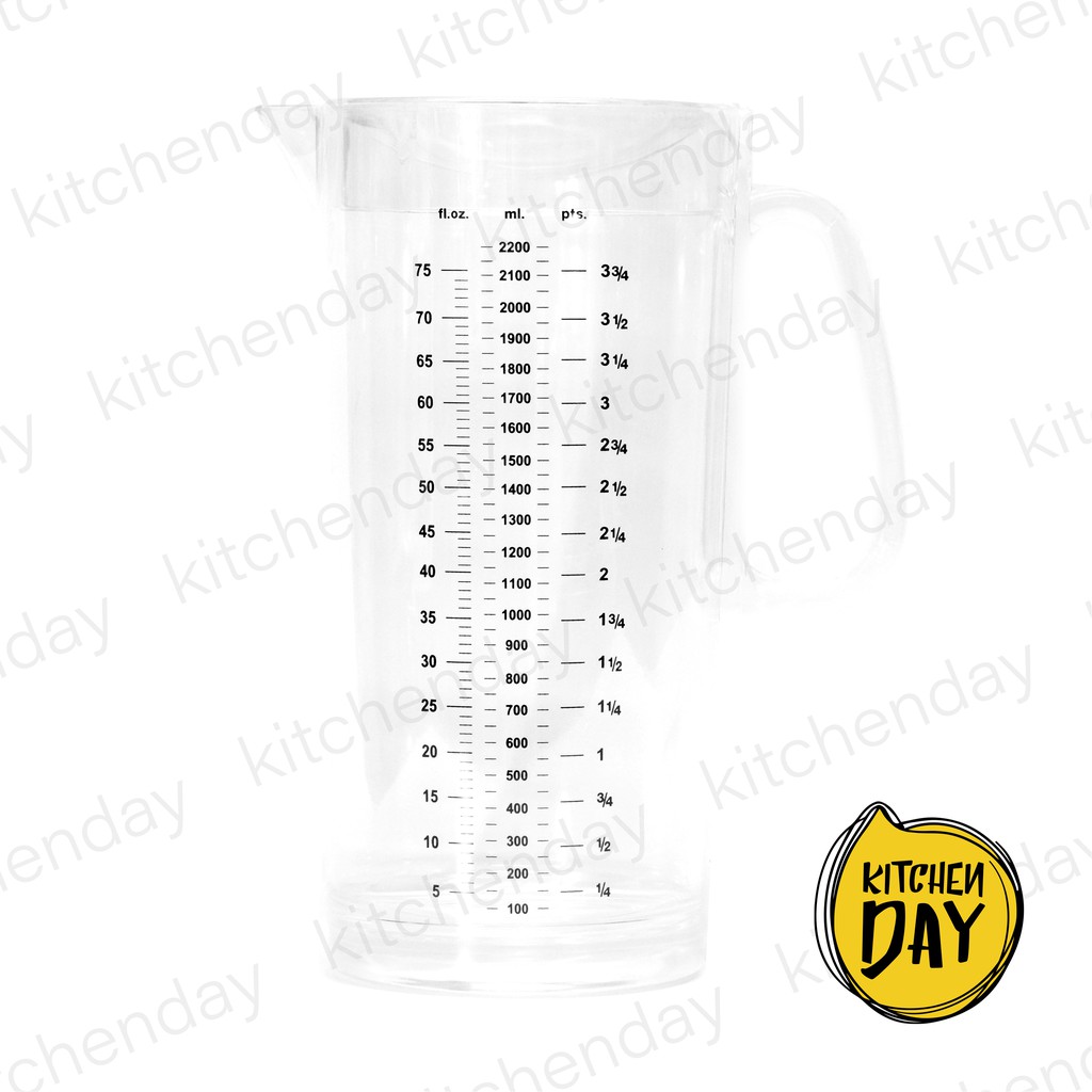 (หนามาก) เหยือกตวงปริมาตร วัดได้ 2,200 ml. จุ 2.74 ลิตร เหยือกตวงของเหลว เหยือกน้ำ PN412