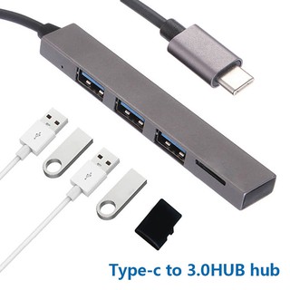 4 in 1 อะแดปเตอร์ฮับ USB 3.1 Type-C เป็น USB 3.0 TF สําหรับ MacBook Pro Air