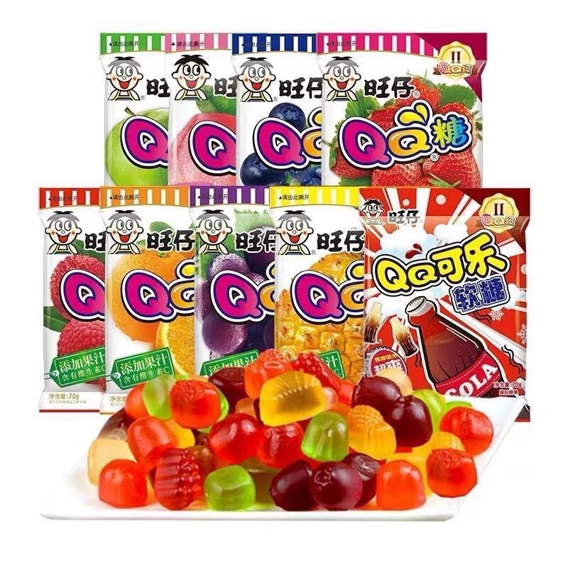Jelly เยลลี่ผลไม้ รสสับปะรด พร้อมทาน(旺仔QQ糖、菠萝味)20g เยลลี่ เยลลี่หนึบ เยลลี่รวมรส ขนมเยลลี่ อาหารว่าง ขนมกินเล่น กับแกล้ม