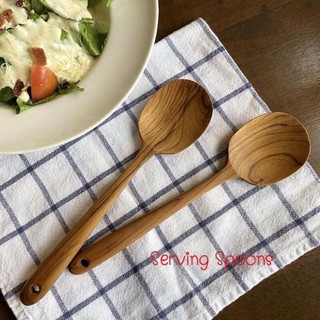 ช้อน/ทัพพี เตรียมอาหาร ช้อนเสิร์ฟอาหาร Wooden teak paddle sever งานไม้สักแท้100% เกรดส่งออก