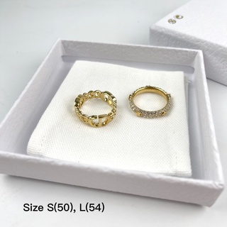 **สอบถามstockก่อนกดสั่ง** Dior Ring เซ็ตละ 2 วง แหวนแฟชั่น แหวน แหวนสีทอง สีทอง CD น่ารักมาก ของแท้ ดิออ ดิออร์