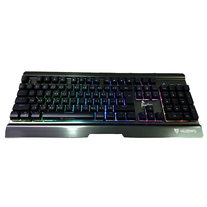 Nubwo NK-55 Phantom Plus Metal Gaming Keyboard Semi Mechanical - BLACK - [Blue Switch]