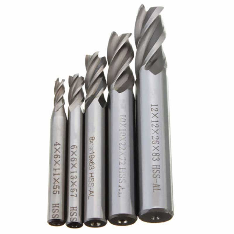 Fresa End Mill 4-flute HSS 8mm - Per CNC, Acciaio, Alluminio E Ghisa, Rivestimento TiAIN - Foto 7