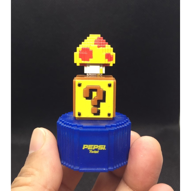 ฟิกเกอร์ งานฝา หายาก Nintendo Super Mario Bros. "SUPER KINOKO" Pepsi Twist Bottle Cap Figure Japanes