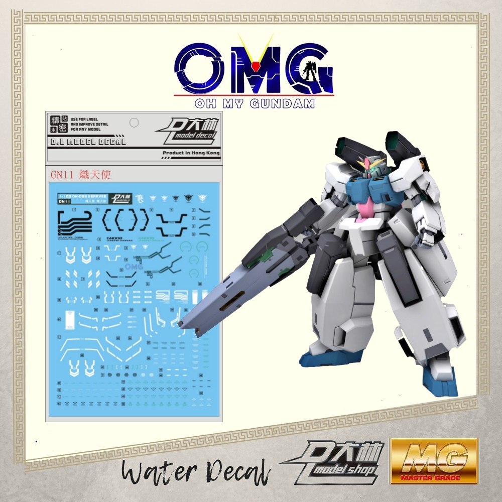 Dalin Water Decal GN11 MG Seravee Gundam Water Decal Seravee Water Decals Gundam Seravee Gundam Deca
