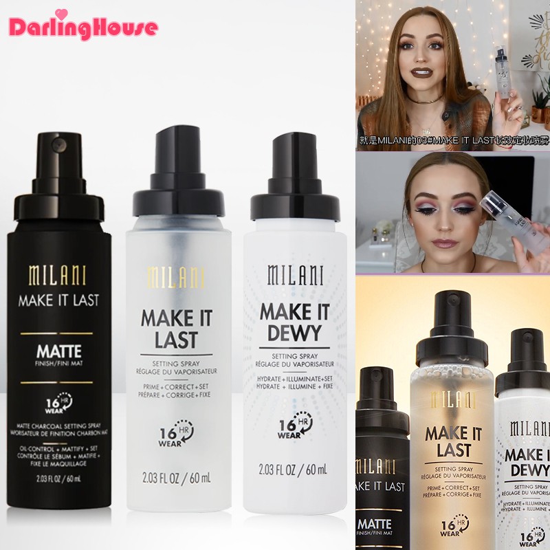MILANI COSMETICS MAKE IT LAST SETTING LIQUID LONG LASTING 16 HOUR WEAR MAKE IT DEWY MAKE IT LAST MAT