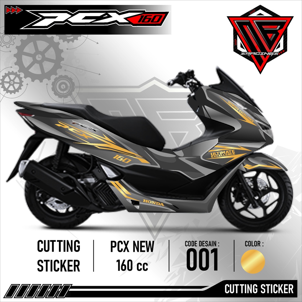 ตัดสติ๊กเกอร์ PCX - อุปกรณ์มอเตอร์ไซค์ Honda PCX 160 cc สติ๊กเกอร์ Skotlet สติ๊กเกอร์ Striping Lis V