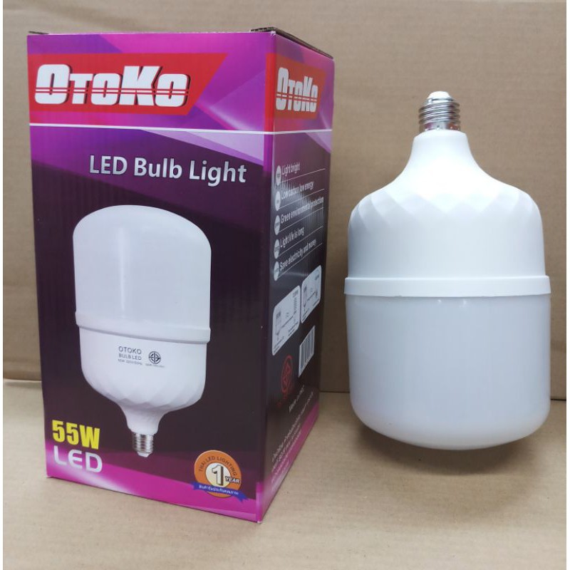หลอดไฟLED  OTOKO  55W หลอดไฟทรงกระบอกแสงสีขาว