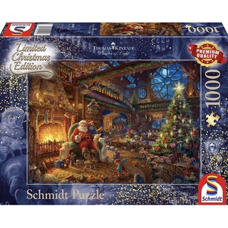 พร้อมส่ง-จิ๊กซอว์ 🎅🏻Santa’s workshop🎄Thomas Kinkade แบรนด์ Schmidt jigsaw puzzle 1000 ชิ้น