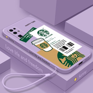 เคสโทรศัพท์มือถือ ซิลิโคน ลาย Starbucks พร้อมสายคล้อง สําหรับ oppo F9 F7 F11 PRO A16 A83 RENO 5 2F 2Z A5 A9 2020 F1S A59