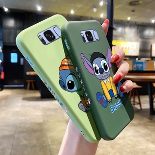 สำหรับ Samsung S7 S7 Edge S8 S8 Plus เคสโทรศัพท์น่ารักการ์ตูน Stitch Steve กันกระแทกนุ่มเคสโทรศัพท์ซิลิโคนด้านข้างรูปแบบกล้องเลนส์เต็มรูปแบบด้า