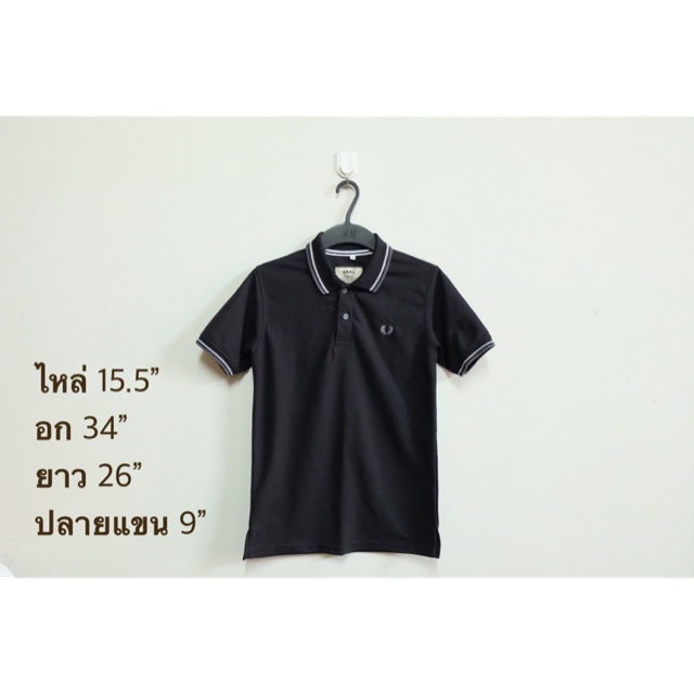 เสื้อโปโลสีดำ Fred Perry (งานแฟชั่น) มือสอง