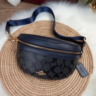 ส่งฟรี💥 กระเป๋าคาดอก คาดเอว Coach แท้💯 สีน้ำเงิน ผู้หญิง unisex
