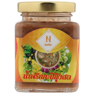 นันท์นิชาน้ำพริกกะปิกุ้งสด 100กรัม Nannicha Paste Shrimp Paste Shrimp 100 grams