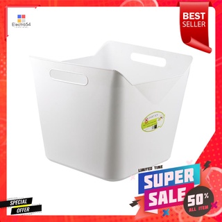 กล่องหูหิ้ว NAPA 14218 35x34x31 ซม. สีขาวSTORAGE BOX WITH HANDLES NAPA 14218 35X34X31CM WHITE