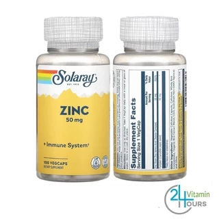 < พร้อมส่ง > แพคเกจใหม่ ! Solaray , Zinc 50 mg , Bio Zinc 15 mg , Zinc Copper 100 แคปซูล - ซิงค์ ลดสิว เสริมภูมิต้านทาน