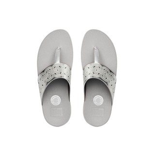 รองเท้าแตะรุ่น FITFLOP BAHIA Silver SOFT METALLIC TOE-THONG SANDALS A02-011 (SILVER)(NO BOX) ของแท้100% ป้ายห้อย