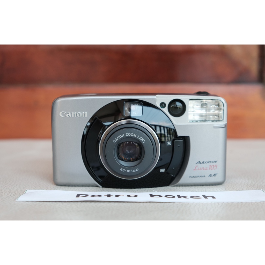 กล้องฟิล์ม CANON Autoboy Luna105 Ai AF ตัวเล็ก สเปคดี ใช้งานง่าย เล็งแล้วถ่าย เลนส์ดี 38mm-105mm  มีคลิปทดสอบให้ชมครับ