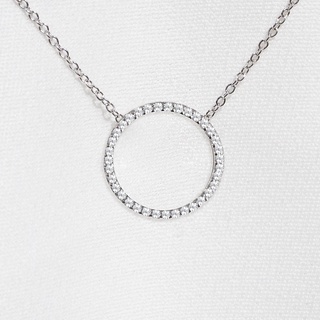 Silvermatters สร้อยคอ ลักซ์คริสตัลรูปวงกลม (Big Crystal Circle Necklace)