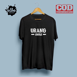 เสื้อยืดผ้าฝ้ายพิมพ์ลายคลาสสิก เสื้อยืด ลาย Awak URANG แบบเรียบง่าย