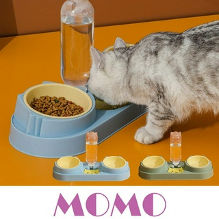 MOMO ที่ให้อาหารและน้ำสัตว์เลี้ยง 2IN1 ขวดน้ำ 500 ml ชามอาหารหมา ชามอาหารแมว 2in1 Pet Bowl Water