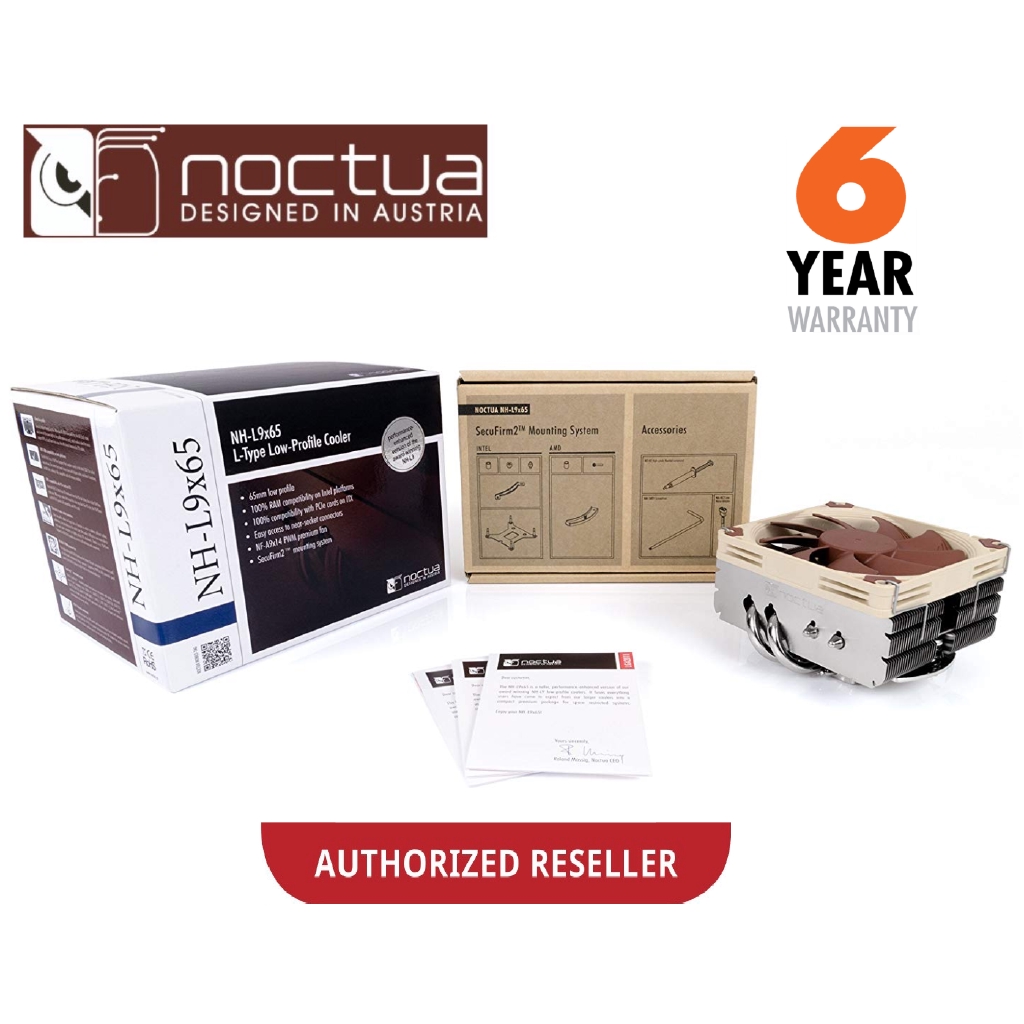 Noctua NH-L9x65 Intel and AMD CPU Cooler AM4 Premium-Grade Low-Profile CPU Cooler for AMD AM4