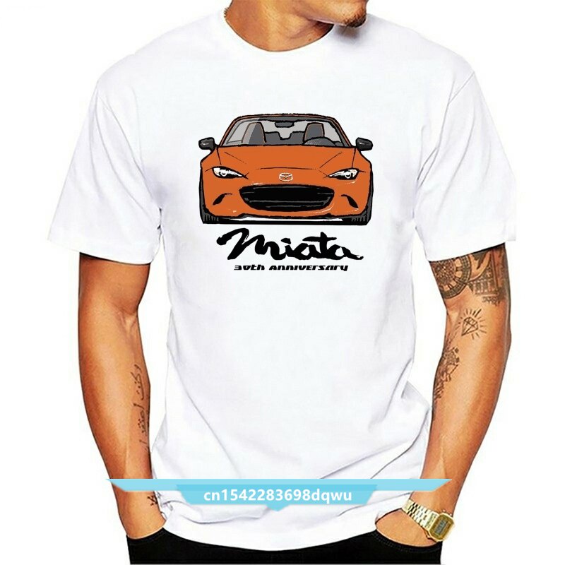 Miata MX5 ครบรอบ 30 ปีเสื้อยืดสีส้ม Mx5 Miata เสื้อยืด miata nd jdm roadster ญี่ปุ่น miata mx5 mx5 n