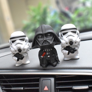 โมเดลฟิกเกอร์ PVC รูป Star Wars Force Awakens Darth Vader ขนาด 10 ซม. สีดํา และสีขาว ของเล่นสําหรับเด็ก