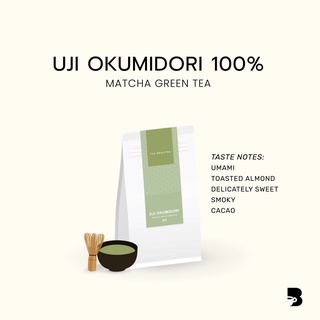 ผงชาเขียวพรีเมียม 100% - Uji Okumidori 100%  Matcha Green Tea Powder