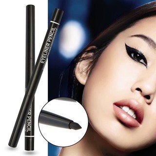 อายไลน์เนอร์แบบออโต้ Super Black เนื้อเจลกึ่งครีม Eyeliner Pencil With Vitamin A&amp;E Waterproof กันน้ำ เขียนง่าย