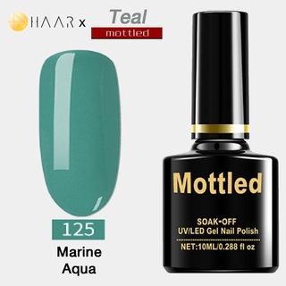 ยาทาเล็บ เจล Gel Nail Polish HAAR x Mottled Teal Tone โทน เทล สี เขียว อม ฟ้า เทา จัดจำหน่ายโดย HAAR Distributed by H