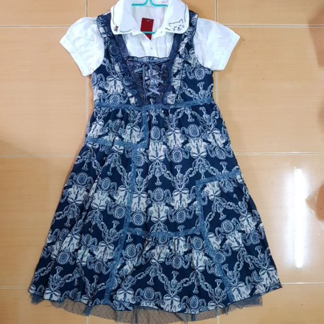 Sale🇯🇵👗เดรส Axes Famme สีกรม