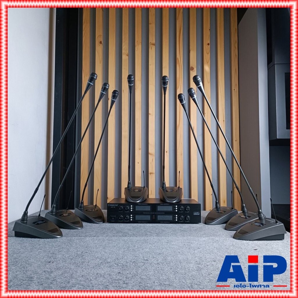 PROEUROTECH UHF129 ไมค์ลอยตั้งโต๊ะ 8ตัว ก้านยาว60CM ไมค์ประชุม ชุดประชุมไร้สาย ไมค์ประชุมไร้สาย UHF 