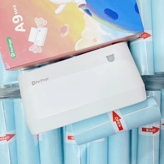 [ชุด 6 ม้วน ]🔥สติ๊กเกอร์เว้นขอบขนาด 107x30 มม. สำหรับเครื่องปริ้นพกพารุ่น Peripage A9Max