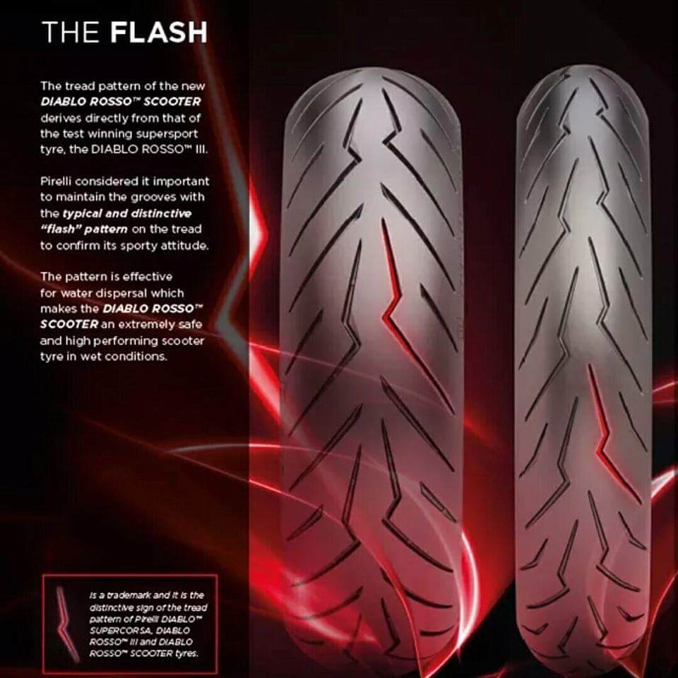 ยางมอเตอร์ไซค์ Pirelli รุ่น Diablo Rosso Scooter ใส่ Xmax,Forza, MSX, KSR, Grand filano, Vespa, Nmax - รูปที่ 4