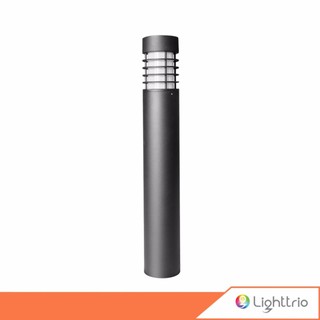 Lighttrio โคมไฟสนาม Bollard light ไฟอาคาร ไฟปักสนาม ไฟทางเดิน รุ่น BOL-2102/BK - สีดำ (ไม่รวมหลอดไฟ)