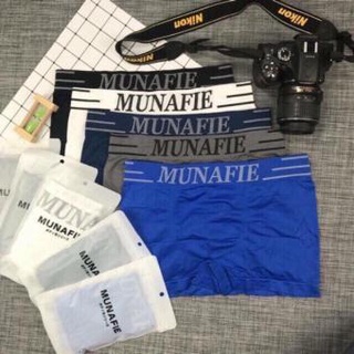 💕 กางเกงในชาย Boxer บ๊อกเซอร์ Munafie (ของแท้) แบรนด์ญี่ปุ่น ผ้านิ่ม ยืดหยุ่นสูง ใส่ซองทุกตัว 💕