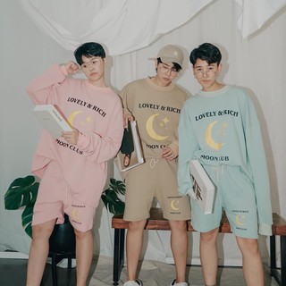 QCLOTH  พร้อมส่ง!! ลาย moon club  sweater set