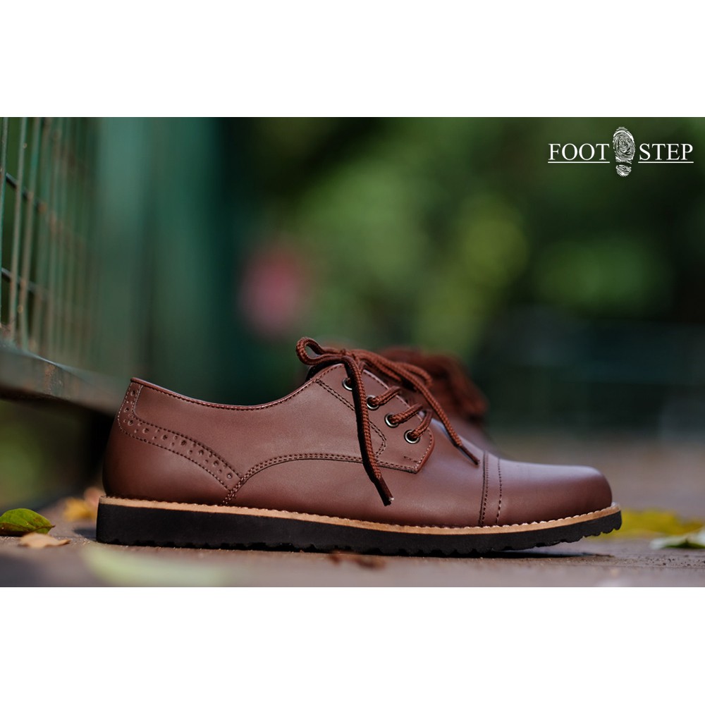 Original Mens Casual Official Shoes - Footstep Footwear Legacy Pedro Darkbrown