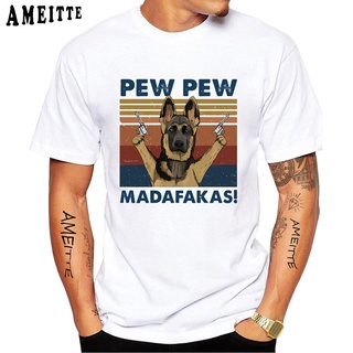 [S-5XL]เสื้อยืดแขนสั้น พิมพ์ลาย I Love Dog Pew Madafakas สไตล์วินเทจ สําหรับผู้ชาย