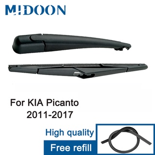 มาใหม่ MIDOON ชุดใบปัดน้ําฝนด้านหลัง 12 นิ้ว และแขนที่ปัดน้ําฝน สําหรับ KIA Picanto hatchback MK2 2011- 2014 2015 2016 2017