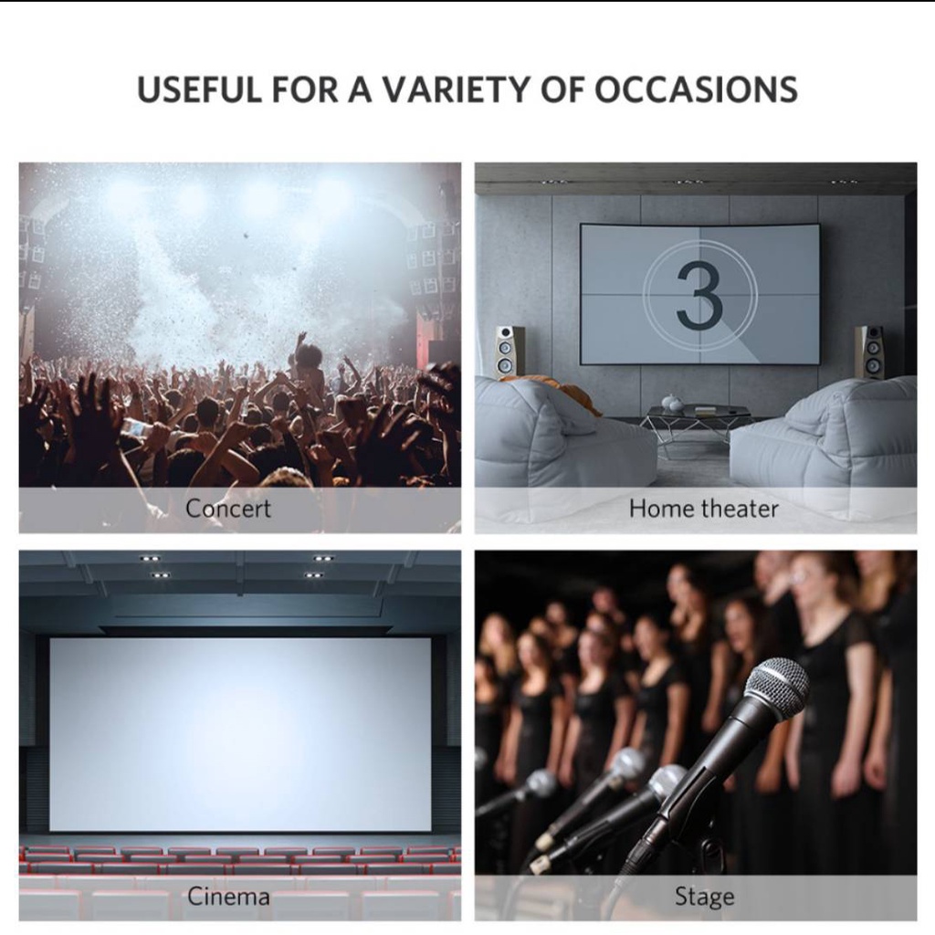 UGREEN รุ่น 10561 สายเคเบิ้ล 2RCA Male to Aux 3.5mm Female ความยาว 25cm สำหรับเครื่องเสียง โฮมเธียเตอร์ เฮดโฟน