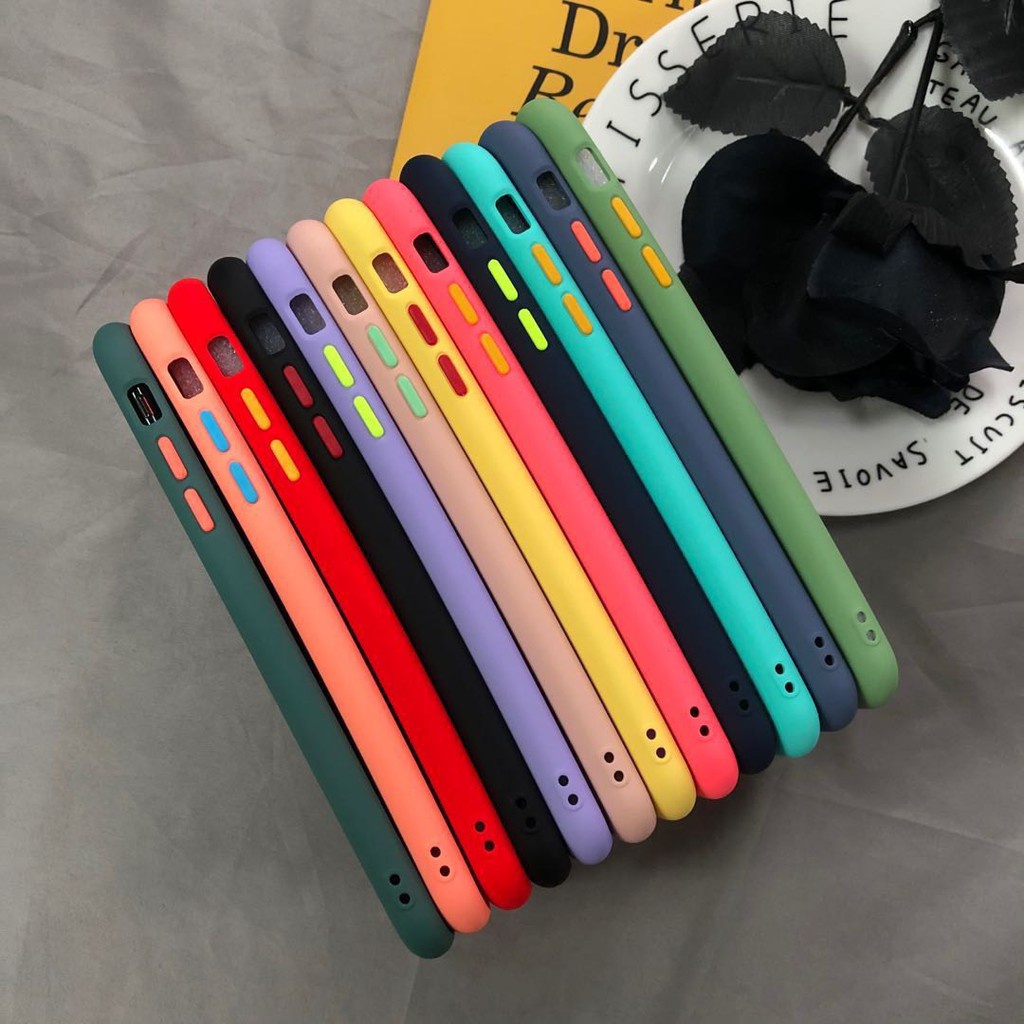 ♛เคสTPU ปุ่มสี IPhone - Iphone6 Iphone6s Iphone6+ Iphone6s+ Iphone7 Iphone8 Iphone7+ Iphone8+