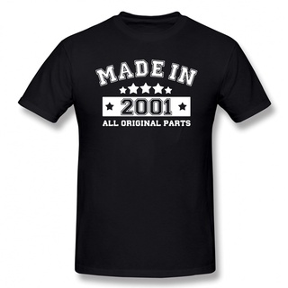 เสื้อผ้าผชเสื้อยืด ลายตลก Made In 2001 ทุกชิ้นS-5XL