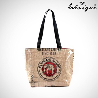 Shopper &amp; Tote bag กระเป๋าโท้ท กระเป๋าช้อปปิ้ง ลายช้างแดง ขนาด 36*27*12 ซม. (A023)