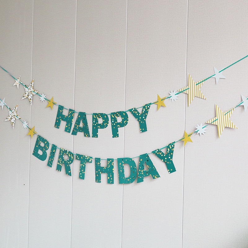 ป้ายอักษรHappy birthday พร้อมดาว ตัวใหญ่ ป้ายวันเกิด ทำจากกระดาษ พร้อมส่งร้านไทย - รูปที่ 6