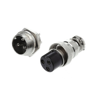 ปลั๊กเหล็ก GX16 - 3 PIN Male &amp; Female - Connectors Socket Aviation Plug