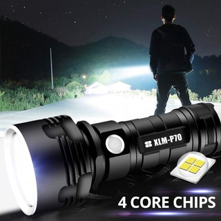 【meters_bonwe】 SHENYU XLM-P70 ไฟฉายสว่างมาก Super Powerful LED Flashlight มีระบบชาร์จในตัว ใช้แบตเตอรี่ 26650